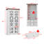 Elegant Two-Door Bathroom Cabinet With Cutout Panels & Dual Drawers