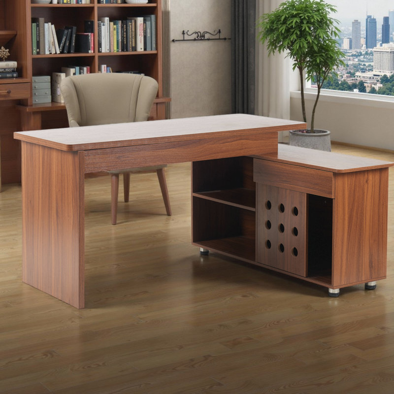 Bureau en L 55 po Mid-Century