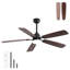 Indoor Modern 52 Inch Ceiling Fan 6 Speed Wind 5 Blades Remote Control Reversible DC Motor With Led Light-1777550995-1777551085