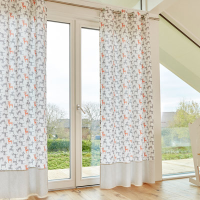 Kleine Rehkitze Cotton Room Darkening Curtain Pair