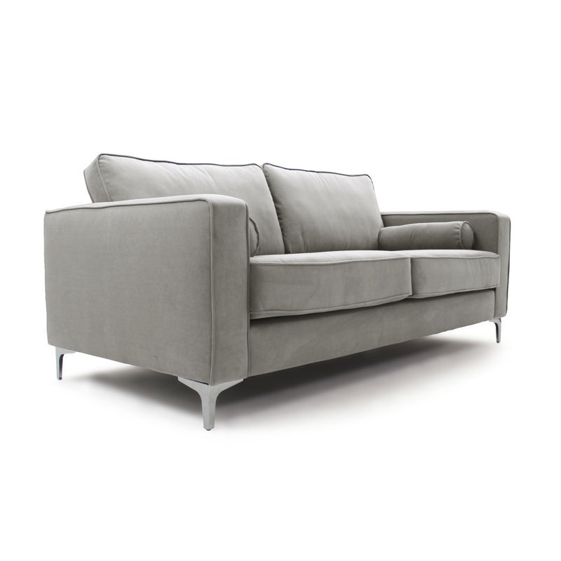Georgio 3 Seater Velvet Sofa, Grey