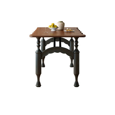 55.12"Vintage Rectangular Dining Table Made of Solid Red Oak Wood