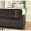 Canapé modulaire réversible moderne 2 pièces avec méridienne capitonnée en microfibre chocolat
