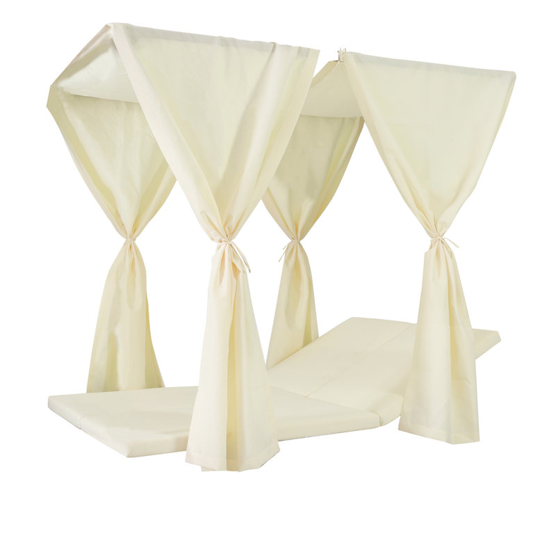 Daybed Cushion And Curtains, Cream, Waterproof Fabric, 77.59" X 49.77" 2.82", 17.34 Lbs, 48.75" 27.25" 11.5" Container, 30.95 Lb Cream 77.59 In 49.77 2.82 In, Lb, 48.75 27.25 11.5 Packaging,