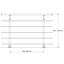 95cm H x 100cm D Aluminum Stair Banister
