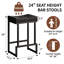 Tabouret de comptoir rembourré avec structure et repose-pieds en métal, tabouret de bar à hauteur de siège sans dossier-149472988-149472987-149472986