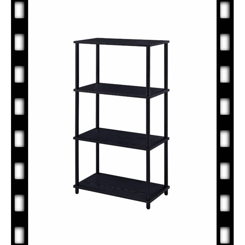 Bibliothèque, finition noire, Noir