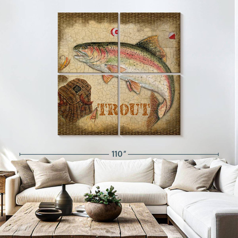 Senne Trout Catch, 74" H x 74" W