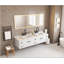 Miroir de salle de bain 96 po x 36 po à DEL avec façade et rétroéclairage, miroir de meuble-lavabo mural, anti-buée, mémoire, 3 couleurs, réglable en continu-1678881508