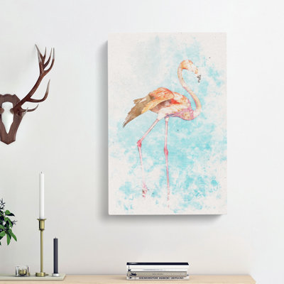 Flamingo Bird - Wrapped Canvas Painting