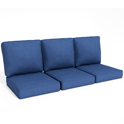 23 In. X 24 In. 3-Piece Outdoor Patio Replacement Cushion Outdoor Lounge Chair Cushion