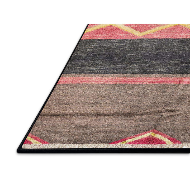Abstract Indoor Rug, Rectangle 2' x 4'