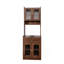 Huche de garde-manger de ferme avec grand rangement, support pour micro-ondes