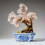 Genuine Quartz Gemstone Bonsai Tree In Square Ceramic Pot (11€ Tall)