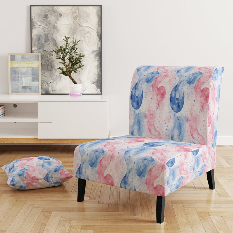 Fauteuil de chambre rouge symbole Yin Yang, Pantoufle sans accoudoirs
