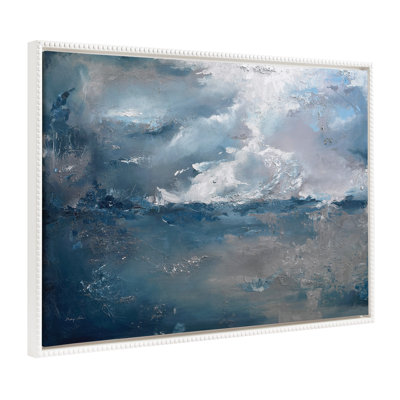 «Shades of Blue» par Mackenzie Nelson, reproduction d'art sur toile encadrée
