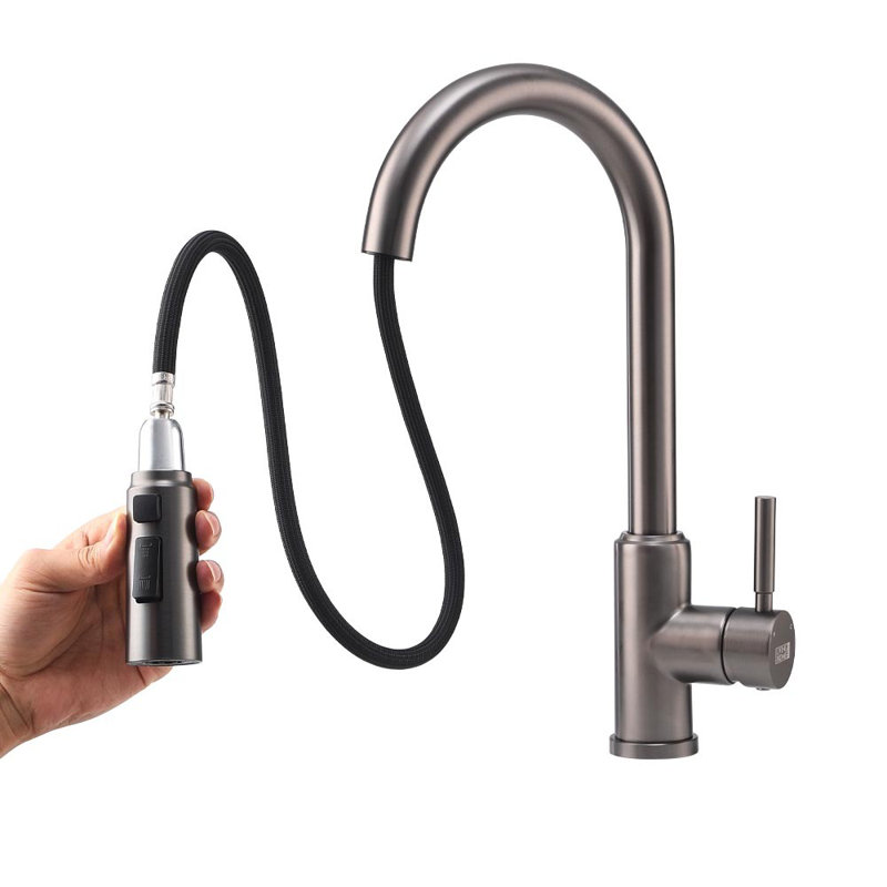 Living And Home Pull Down Kitchen Faucet, Copper