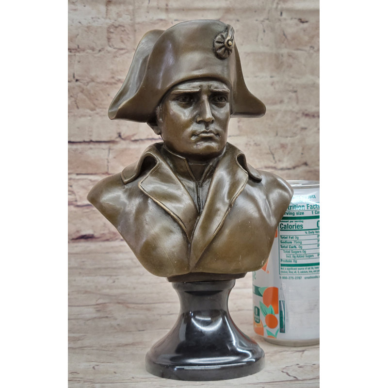 Statue de Napoléon Bonaparte, sculpture en bronze, base en marbre 9,5 po x 6 po