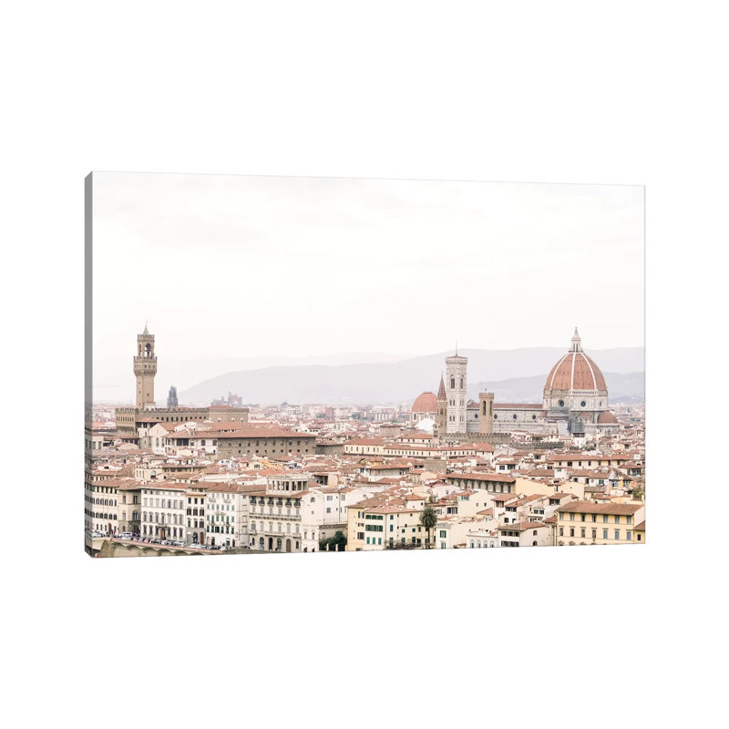 Cityscape III, Florence, Italy par Inconnu - reproduction de photo encadrée, Toile tendue, H 26 po x l 40 po x 1,5 po
