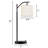 Veradi 23” Modern Arched Small Table Lamp with Bulb,Rotary Dimmer Switch Desk Lamp with with Adjustable Shade（Set of 2)