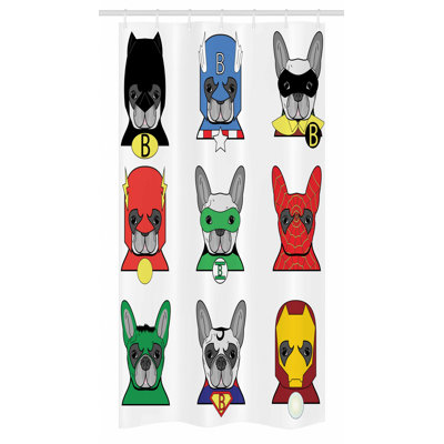 Superhero Shower Curtain with Hooks Included