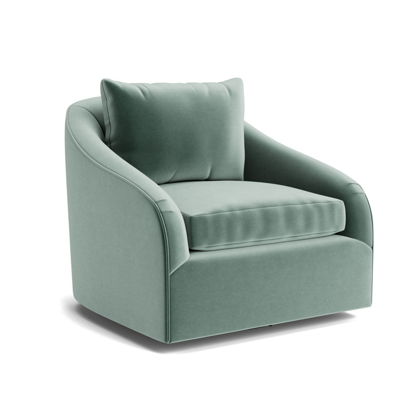 Laurel Swivel Chair, Performance Velvet - Jade