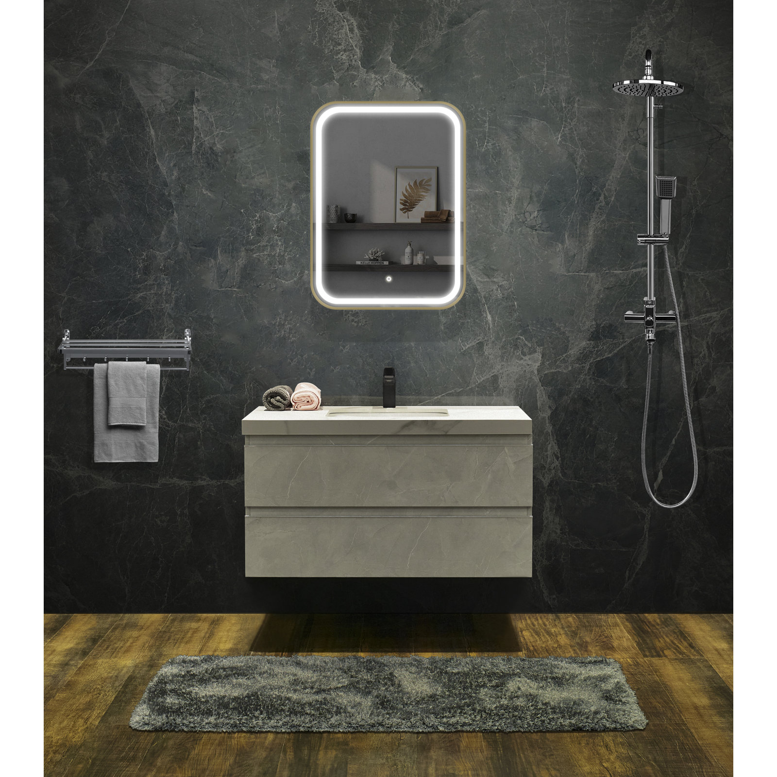 Ani 24" Accent Mirror, Gold
