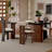 Black + Brown Rectangular Solid Wood desk-1099053954