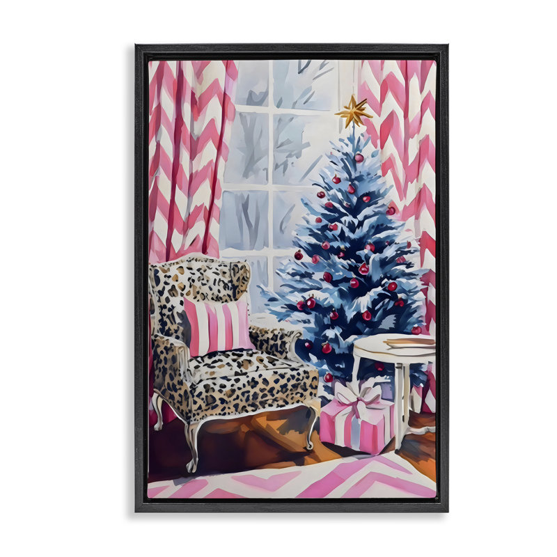 Cadre flottant tendance pour Noël glamour, design par Arlington Prints, Cadre flottant noir de jais, H 25 po x l 17 po