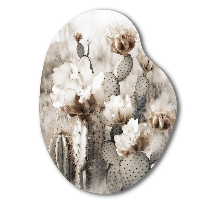 Tavonna - Cactus en forme de poire, art mural asymétrique en métal, H 30 po x l 22 po