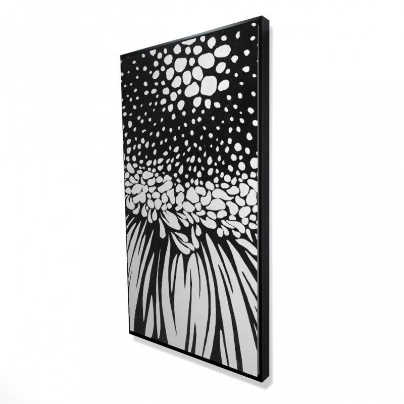 Gerbera Flower Monochrome Framed Canvas | Floral Home Decor