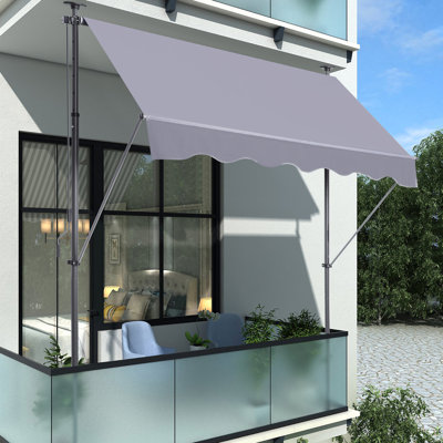 Pare-soleil rétractable de 118 po avec protection en tissu et structure de support
