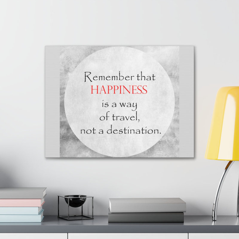 Décoration murale inspirante «Happiness of Travel Motivation», H 14 po x l 11 po