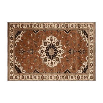 Tapis d'intérieur et d'extérieur brun Persian