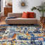 Wool Abstract Area Rug in Blue-529134433