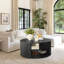 Table basse ronde avec rangement Baxman