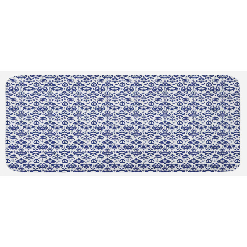 Tapis de cuisine d'inspiration damas