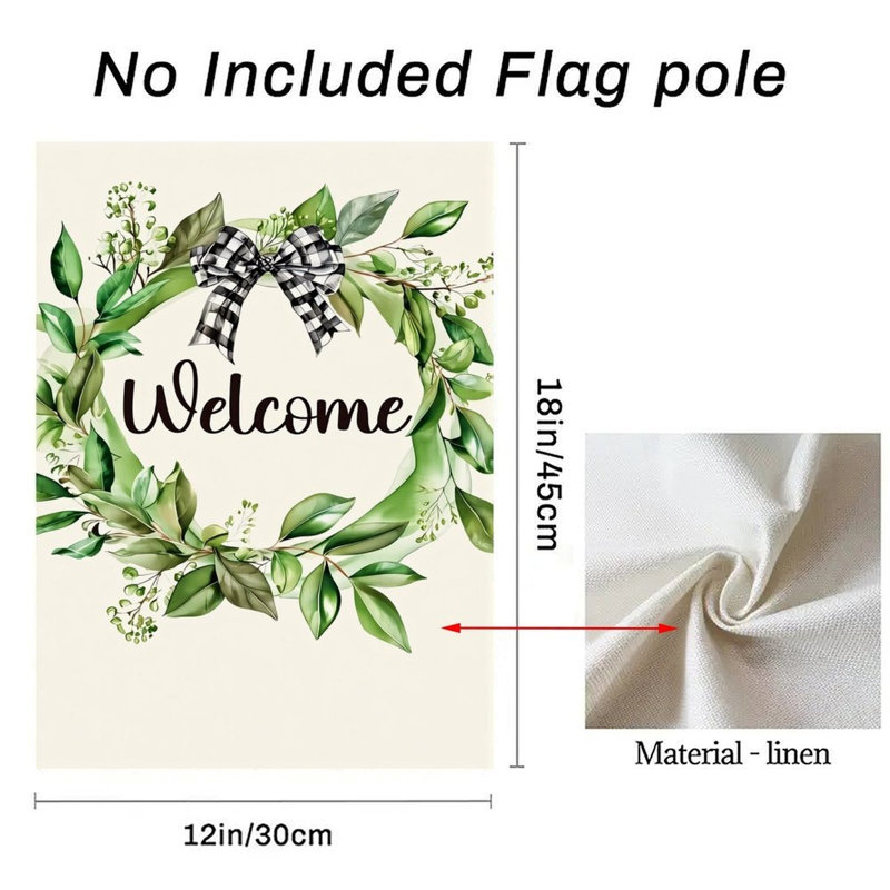 Drapeau de couronne, terrasse verte 12 po x 18 po / 30 x 45 cm