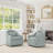 Martha Upholstered Swivel Barrel Chair(Set Of 2)-1858817011