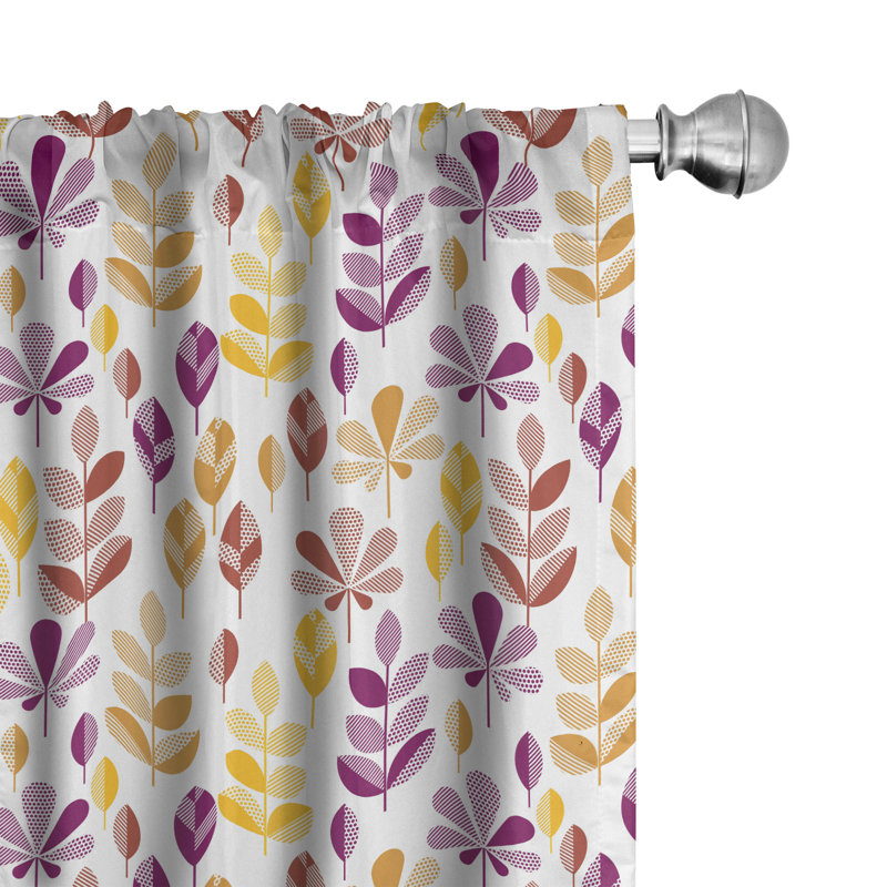 Paire de rideaux semi-transparents avec passe-tringle, 28 po x 95 po