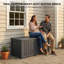 PawsomePad 180 gallons Boîte de rangement en résine noire pour l'extérieur intérieur-130604037