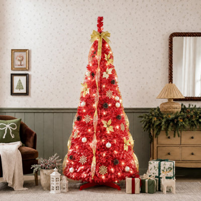 Sapin de Noël avec 150 lumières DEL blanc chaud