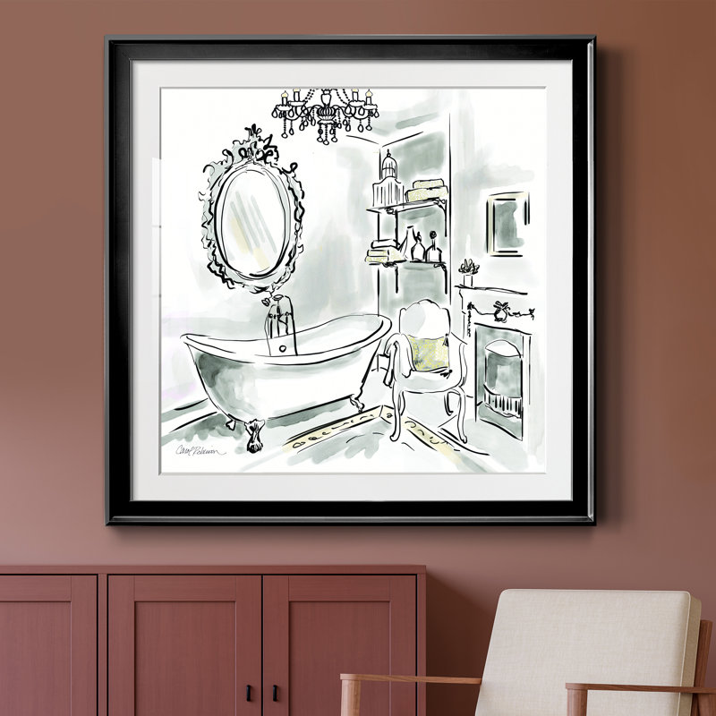 «Opulent Bath II», cadre photo, H 30,5 po x l 30,5 po x P 1,5 po, Papier encadré noir