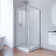 Flex 32" W x 32" D x 78" H Semi-Frameless Square Shower Enclosure with Fixed Panel and Base Included