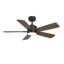 Ventilateur de plafond intelligent à 5 pales avec lumière à intensité variable, moteur à courant continu et pales à double finition-577258600-577258601-577258602
