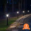Vantage Solar Commercial Graded Black Warm White LED Pathway Bollard Light