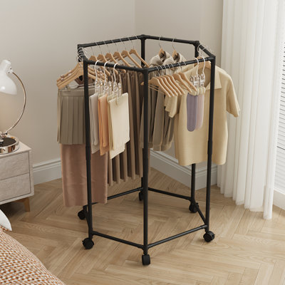 Metal Rolling Clothes Rack