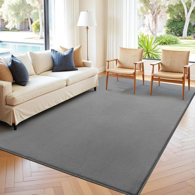 Silky Soft Faux Rabbit Fur Area Rug