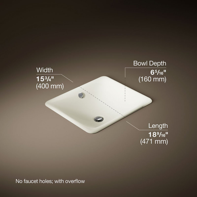 Iron Plains Dual-Mount Bathroom Sink, Biscuit