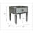 Charcoal And Light Grey Finish End Table